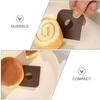 Brown Pan Scrapers,Dish Scraper for Cast Iron,Cast Iron Cleaner Scraper Food Scraper,Non Scratch for Pot Cleaning Scraper,Scraper Scrubber for Cleaning Grease,Kitchen Scrapper Dish Scouring Pads, Brown view 3