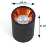 AARELL LED Surface/Spot Light, Black & Rose Gold Finish, Shockproof Alluminium Body & Antiglare Diffuser (Warm White, 12 Watt) view 3
