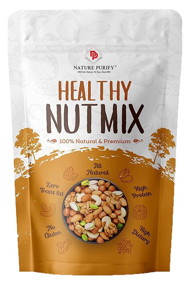 Nature Purify Nutty Mix High Fiber & Delicious|Fresh & Natural|For Free Time Snacking And Diting|Delicious & Nutricious|Dryfruits,200 Gram