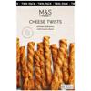 M&S Cheese Twists All Butter Puff Pastry With Gruyere Cheese Twin Pack Of 2 x 125g (Imported) view 2