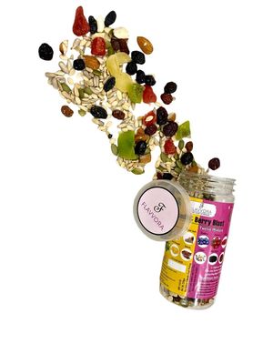 FLAVVORA Seeds & Berries Mix 250g - Nutritious Blend of Superfoods for Healthy Snacking, Smoothies, & Baking, Packed with Energy and Flavor.