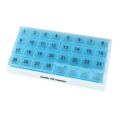 CLUB BOLLYWOOD Monthly Pill Organizer 31 Day for Travel Supplements Vitamins Medications Blue | Health Care | Pill Boxes, Pill Cases
