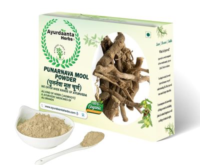 Ayurdaanta Herbs - Punarnava Mool Powder 100Gr | Punarnava Powder 100Gr |   100Gr |   100Gr -Helpful in Kidney, Liver & Spleen, Female Health