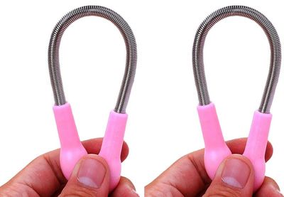 Mclear Women's Face Hair Removal Spring Epilator Face Threading Natural Beauty Tool Stick/Upper Lip Cheek Chin Moustache Sideburns Neck Beauty Tool (Pack 2)