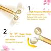 R A Products 24k Gold Energy Beauty Bar Electric Vibration Facial Massage V shape Roller Waterproof Face Skin Care T-Shaped Anti Wrinkle Massager for Forehead Cheek Neck Clavicle Arm (Gold Colour) view 3