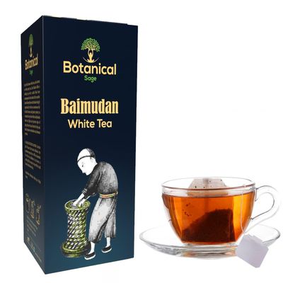 Botanical Sage- Baimudan/White Peony Tea 40 Pyramid Tea Bags | White tea | Selected | Luxury