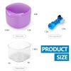 EZEELAI Purple Denture Cup Denture Bath Box Case with Lid Leakproof, Denture Holder Case Retainer Cleaning Container Mouth Guard Cleaner Case for Household, Travel, Office view 2