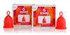Asan menstrual cup - heavy flow Pack of 2 | Easiest cup to insert & remove I Special ring design | Premium medical grade silicone I Designed in the USA view 1