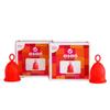 Asan menstrual cup - Combo Pack 2 sizes | Light/medium flow cup + Heavy flow cup | Easiest cup to insert & remove I Special ring design | Premium medical grade silicone I Designed in the USA view 1