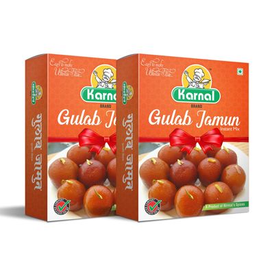Nirmal's Spices Kurnal Gulab Jamun Instant Mix Gulab - 400 GM (Pack of 2)