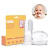 BabyPro Baby Finger Toothbrush (Pack of 1) with Storage Case, Premium Silicone Toothbrush with Soft Bristles for Babies, Tongue Cleaner for Kids, Food-Grade, BPA-free, Non-Toxic (White) view 1