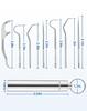 SHREESAMP Teeth Cleaner 7 Pieces Toothpick Set Reusable Tooth Stains Remover Dental Flossing Oral Cleaning Tool Digging Adult Picking Tools Keychain Braces Portable Metal Toothpicks view 3