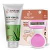 Senzicare Body Razor for Women's Hair Removal With Aloevera Gel | Lubricating Strip with Aloe Vera | Travel Case | 4-Blade Precision | Smooth & Hassle-Free Shaving view 1