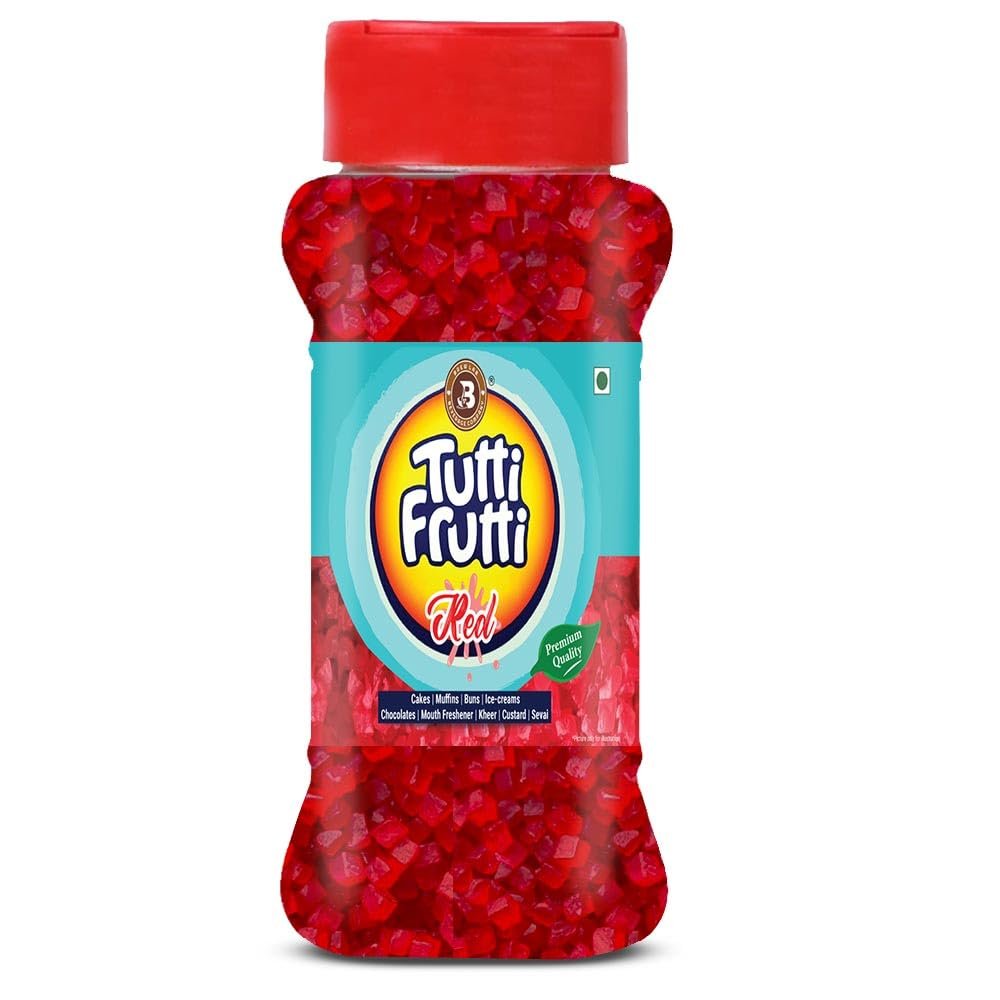 Brew Lab Red Tutti Frutti | For Cakes,Cookies/Icecream Decoration Delicious and Tasty | Cherries (100 g)