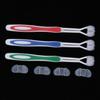 Pack of 3pcs, 3 Sided Deep Clean Whitening Soft Toothbrushes with 4 Brush Heads Replacement view 2