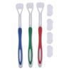 Pack of 3pcs, 3 Sided Deep Clean Whitening Soft Toothbrushes with 4 Brush Heads Replacement view 4