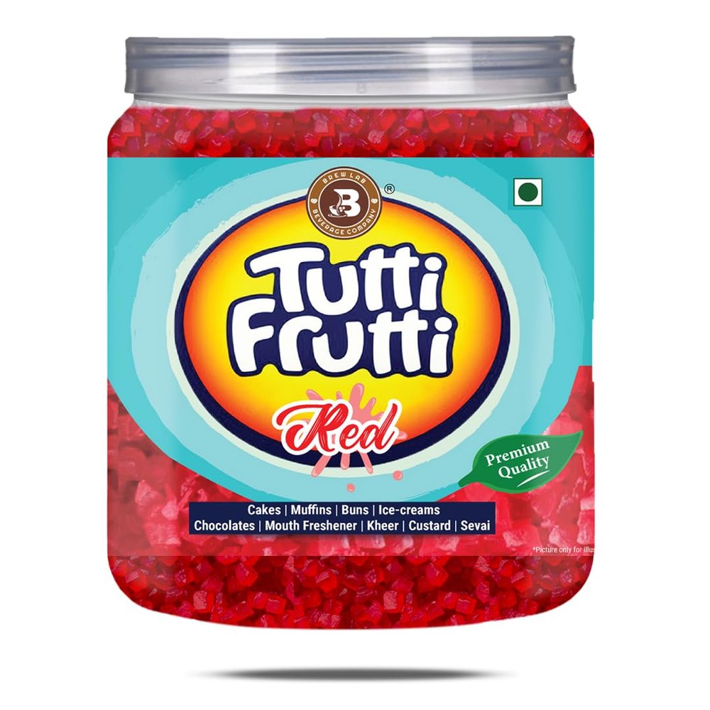 Brew Lab Red Tutti Frutti || Topping for cakes, Muffins, Buns || Delicious & Frutty Flavor Cherries || Excellent Source of Vital Nutrients || (250 g)