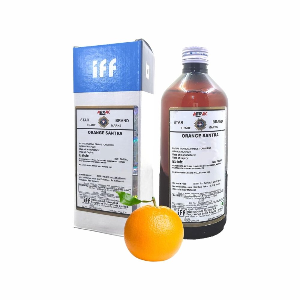 IFF Orange Santra Flavour/Essence (Used in Ice Creams, Cakes, Chocolates, Jams, Jellies, Sweets, Marzipan, Confectioneries, Cookies, Sherberts, Milkshakes etc)- 500 ML Pack