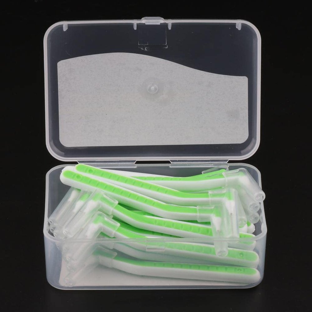 22x Interdental Brush Toothpick Floss Teeth Cleaning Brush Green 0.8mm