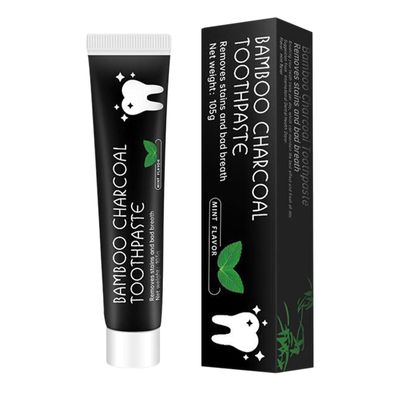 5Pcs Activated Charcoal Whitening Toothpaste Polishes Teeth Freshens Breath