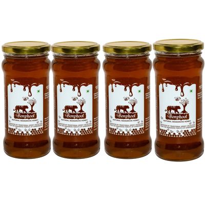 Bonphool Natural Mangrove Honey NMR Tested | Natures Rarest Honey (Pack of 4)