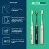 BENTODENT Advanced Sonic Electric Toothbrush | 3 Modes, Ultra-Soft Bristles, 2-Min Timer, QuadPacer | Dentist-Designed for Kids, Adults | Ideal Gift, Whitening Cleaning - Pack of 1 (White) view 2