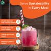 ECO SOUL [8 MM, 100 Count] Biodegradable Multicolor Paper Straws | Disposable Drinking Rainbow Eco-Friendly Compostable Paper Straws | Cocktail Cold Drink Juice Smoothie Non-Bendable Straws (Wide) view 3