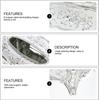 Cazuela Rose Tissue Box Acrylic Holder Cover Luxurious Elegant Design Tissue Holders Paper Holder Napkin Holder for Home Toilet Bathroom Bedroom Office (Silver & White) view 4