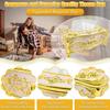 Cazuela Rose Tissue Box Acrylic Holder Cover Luxurious Elegant Design Tissue Holders Paper Holder Napkin Holder for Home Toilet Bathroom Bedroom Office (Golden & White) view 3