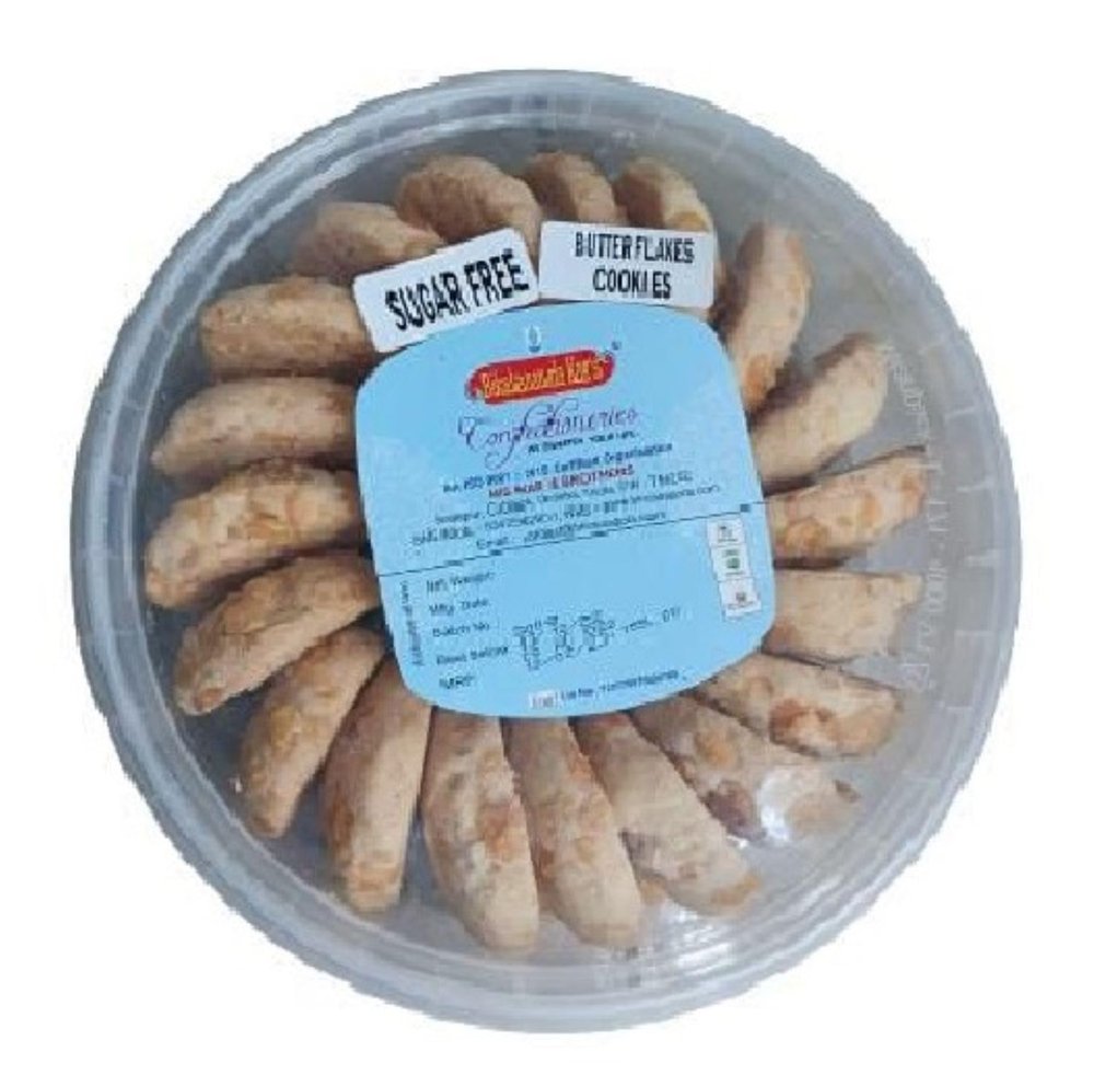 Bikalananda Kar's Butter Flakes Cookies, Biscuit, 300G Less Sugar (Pack of 1)