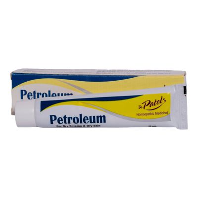 Dr Patel's Homeopathic Petroleum Ointment for Eczema & Dry Skin | Cream For Rough Hands, Legs & Cracked Feet and Psoriasis 25Gm (Pack of 3)