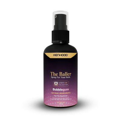 Menhood The Baller- Fresh Spray for Men Private Parts | Intimate Perfume | Intimate Wash | All Day Fresh| Prevents Itching, Sweating and Irritation Down There | 50 ML (Fragrance - Bubble Gum)