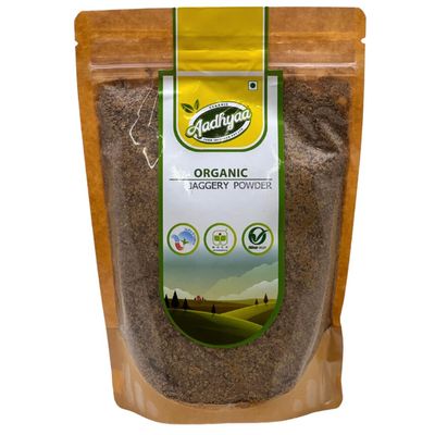 Aadhyaa Organic Jaggery/Gur/Gud Powder | Soft Jaggery | Farm to Home from Aadhyaa Organic Farm (500Gms)