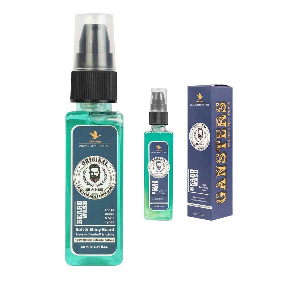 Birla Ayurveda Refreshing Beard Wash 50Ml And Refreshing Beard Wash 100Ml|Combo Pack Of 2