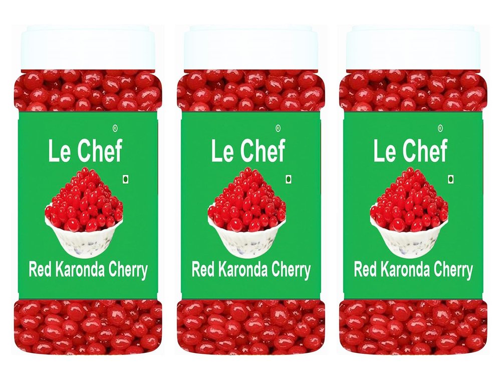 Le Chef Premium Karonda Red Cherries 100 gm X 3 | Combo Pack Of 3 |