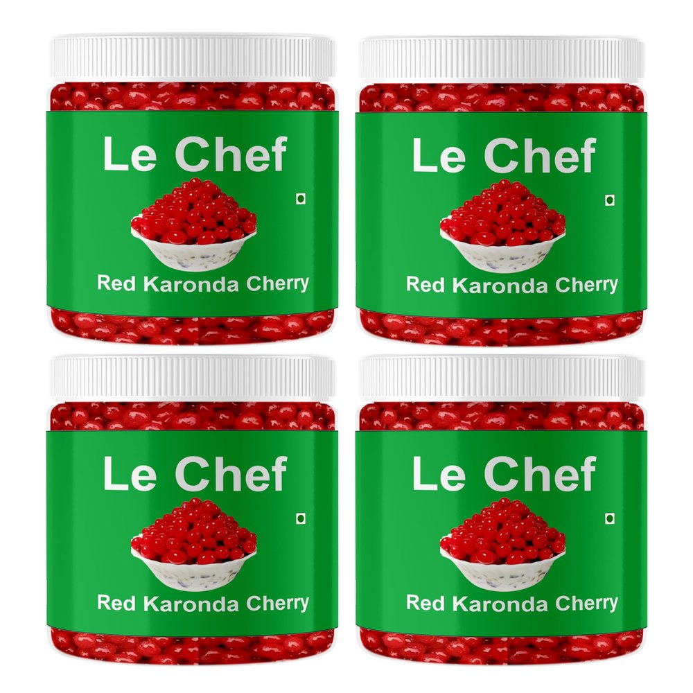 Le Chef Premium Karonda Red Cherries 250 gm x 4| Combo Pack Of 4
