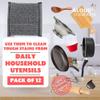 ALOUD CREATIONS Steel Scrubber | Steel Foam Pad Sponge | Black | Pack of 12 view 4