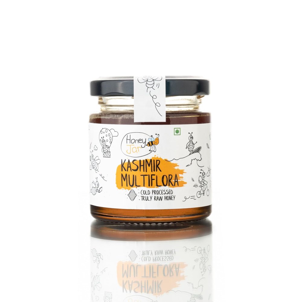 Honey All Day - Kashmir Multiflora Raw Honey | 100% Natural & Cold Processed Organic Honey | Sourced from forests of Kashmir | Fresh Honey | No Added Sugar | Certified & Tested | Pack of 1 (150 gms)