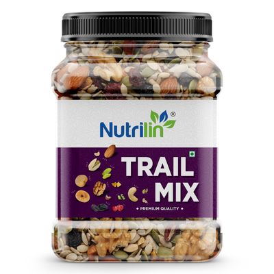 Nutrilin Trail Mix: Your 100% Natural and Premium Healthy Snack - A Powerhouse of Protein, Fiber, Vitamins, and Minerals - 1kg