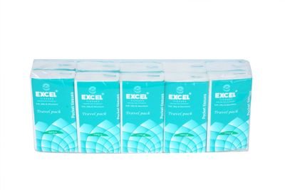 EXCEL POCKET TISSUE 15 PULLS 2 PLY | PACK OF 10