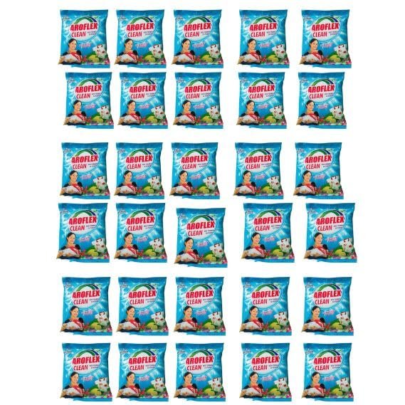 Combo AROFLEX Advanced Detergent Powder | 500g Pack*30pcs, 15Kgs | Laundry Detergent For Bright White Clothes | Machine & Bucket Was-LDHLP73
