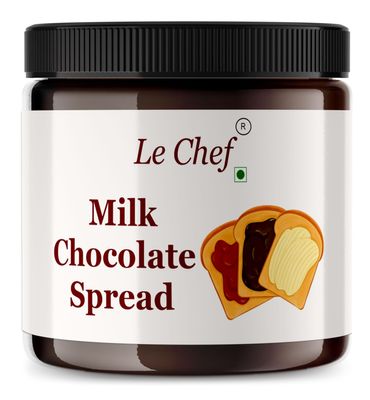 Le Chef Milk Choco Spread | No Artificial Preservative |Tasty & Chocolaty | Top it on Cookies, 350 gm
