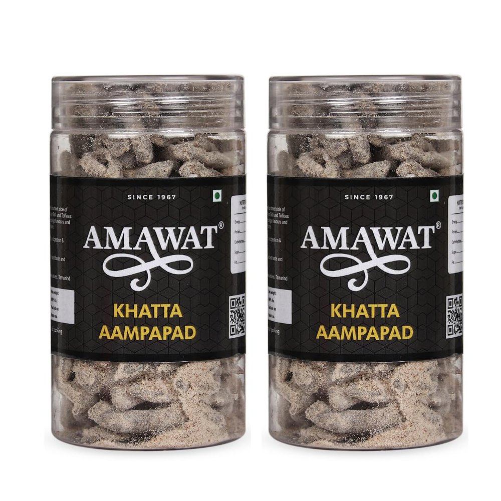 AMAWAT Khatta Aampapad (Pack of 2; 300 gm) |Aampapad Slices |Digestive Aam Pachak (Sweet & Salty)|Real Taste Of Mango Mouth Freshener