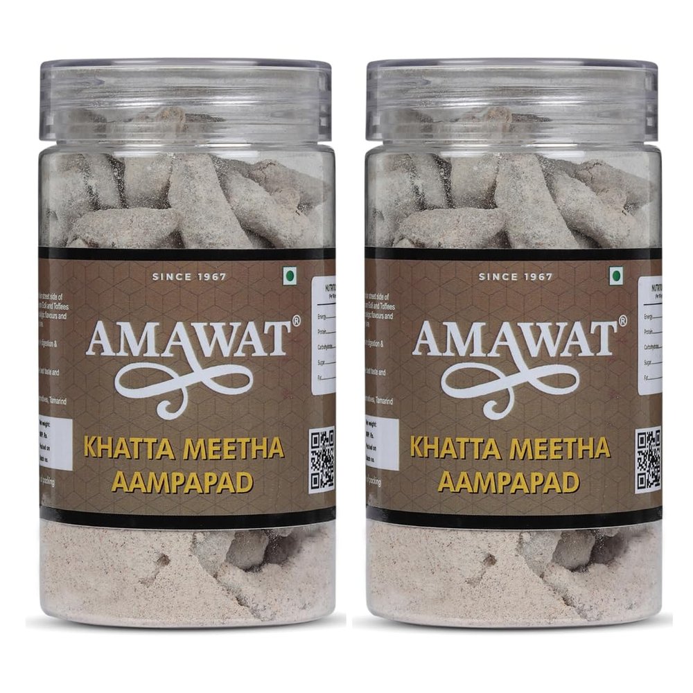 AMAWAT Khatta meetha aampapad Mukhwas (300 Grams; Pack of 2) | Digestive Mouth Freshener | Tasty Mouthfresheners | After-Meal Snack | Dry Mukhwas