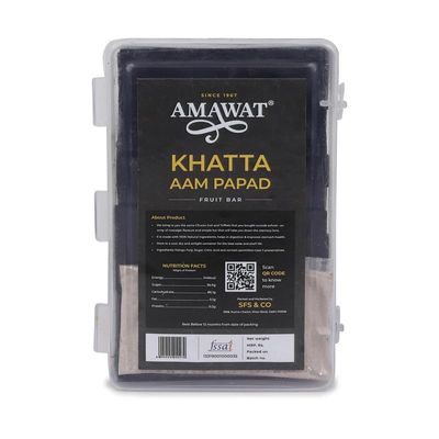 AMAWAT Khatta Aampapad Fruit Bar 200 gm |Aampapad Slices |Digestive Aam Pachak (Sweet & Salty)