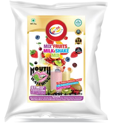 Am 2 Pm - Mix Fruit Milkshake Mix Powder, Premium Silky Smoothy Flavoured Milk shake Premix Powder, Instant Premix Drink Milkshake Powder (Mix Fruit) -1 Kg