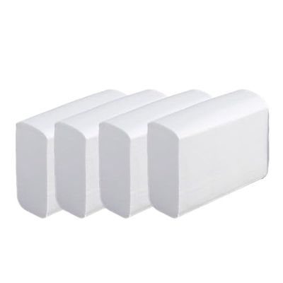 Clemmy Multifold Paper(M Fold) Tissue Paper,Recycled, High Absorbent,Large Size Tissue, White Folded Towel Sheets,Recycled Fiber,Hand Towels (150 PULL/PACK)|600 sheets|PACK OF 4.