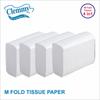 Clemmy Multifold Paper(M Fold) Tissue Paper,Recycled, High Absorbent,Large Size Tissue, White Folded Towel Sheets,Recycled Fiber,Hand Towels (150 PULL/PACK)|600 sheets|PACK OF 4. view 2