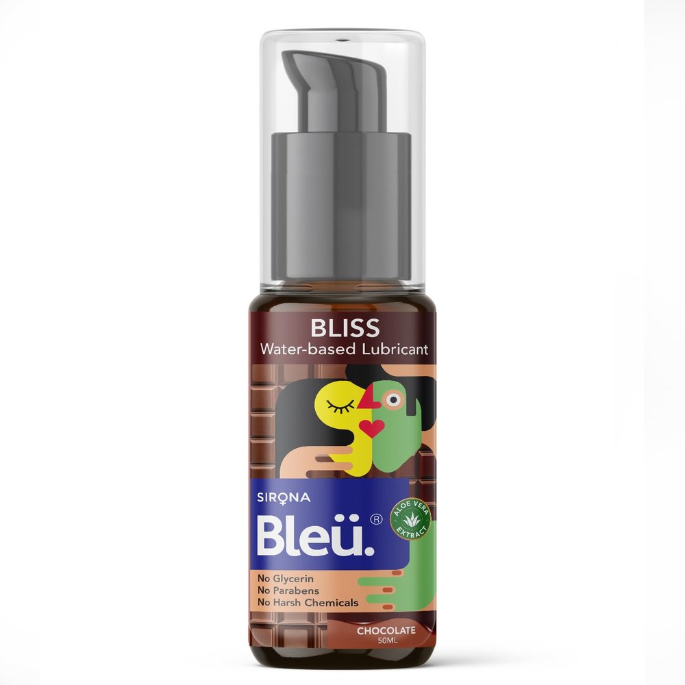 Bleu Bliss Chocolate Flavored Intimate Lubricant Gel for Men & Women  50 ml | Water Based Lube | Compatible with Condoms & Toys
