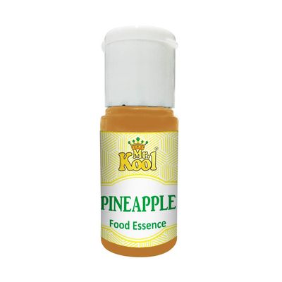 Mr. Kool Food Essence Pineapple 20ML | Liquid Flavouring Essence for Cakes, Cookies, Desserts, Ice Cream & Beverages | Strong & Aromatic | Pack of 5